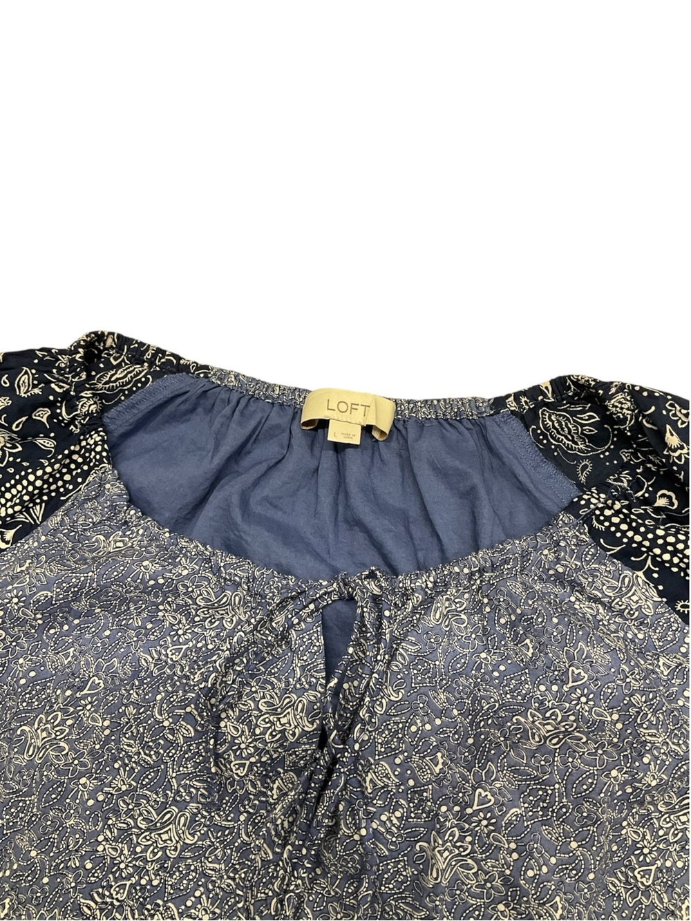 Ann Taylor Loft paisley lace tie dress L - Picture 5 of 12